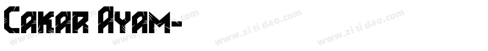 Cakar Ayam字体转换
